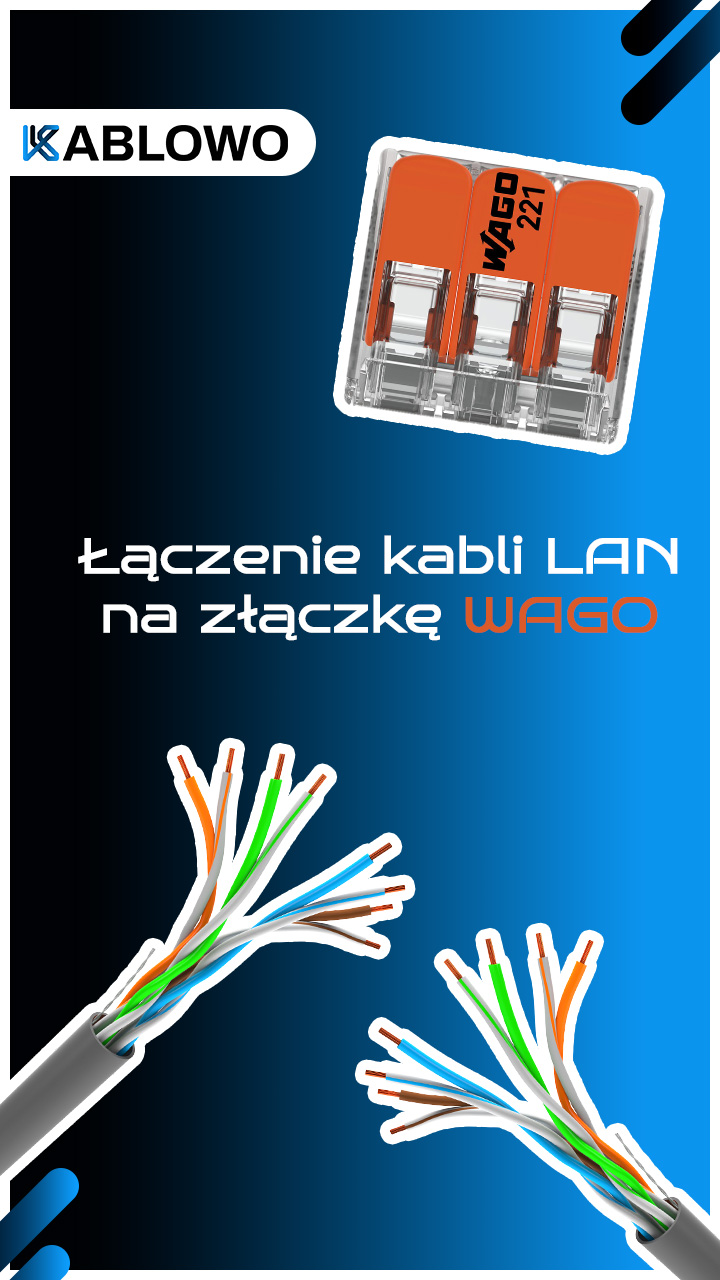 Łączenie kabli lan na złączkę wago yt
